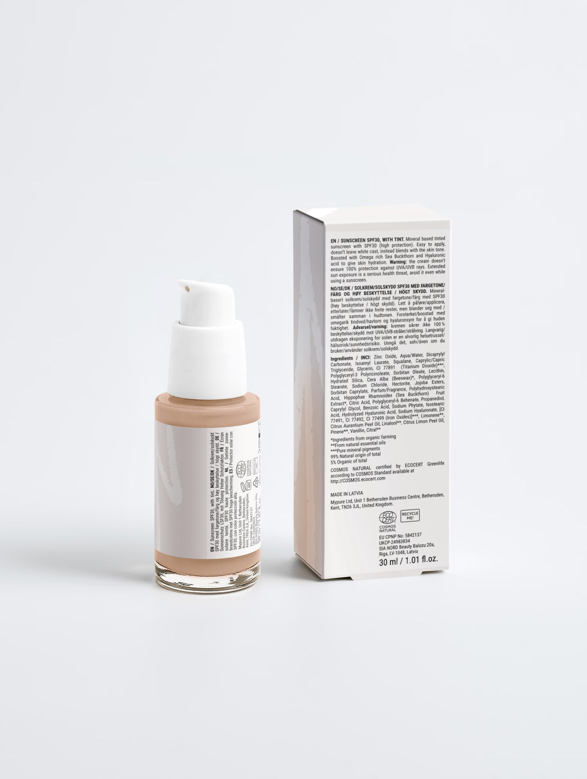 Sunscreen SPF30, with tint Selfnamed